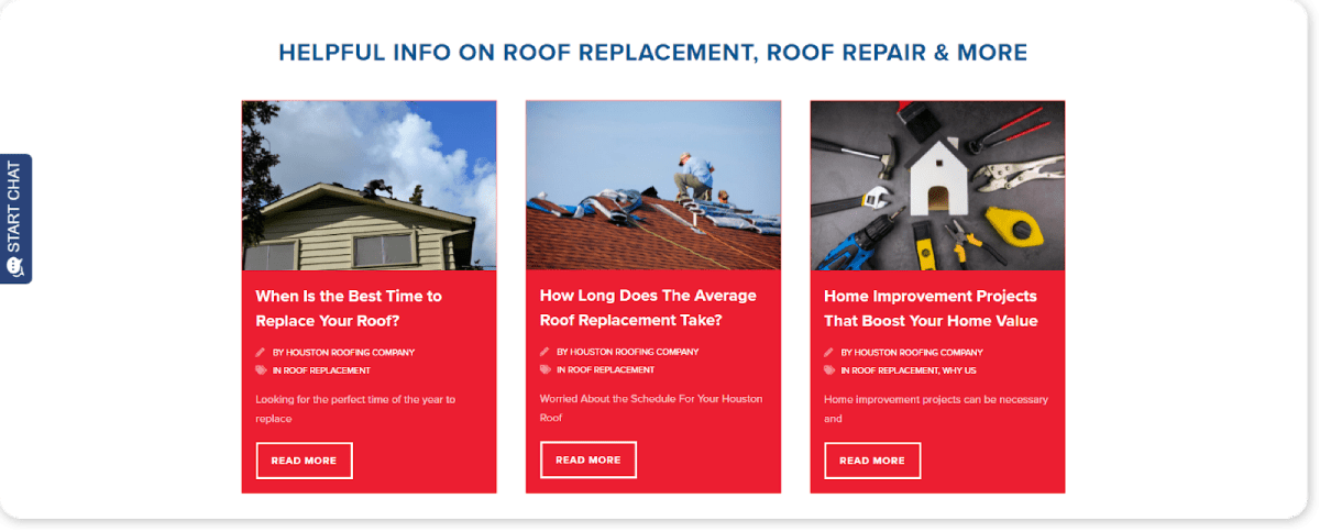 Houston Roofing Online website