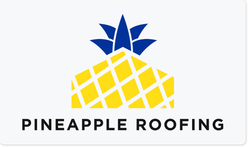 example logo for roofing business pineapple roofing