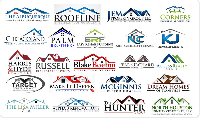similar roofing business logos