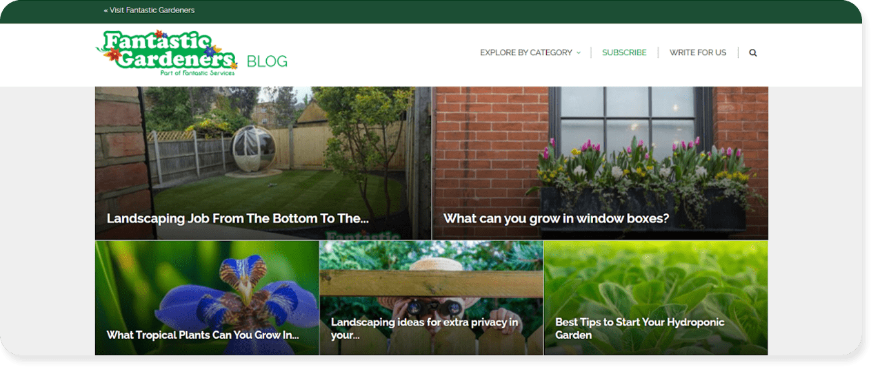 Fantastic Gardeners landscaping blog
