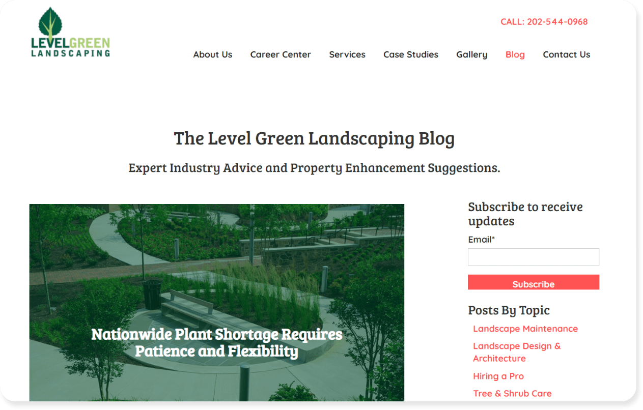 Level Green landscaping blog