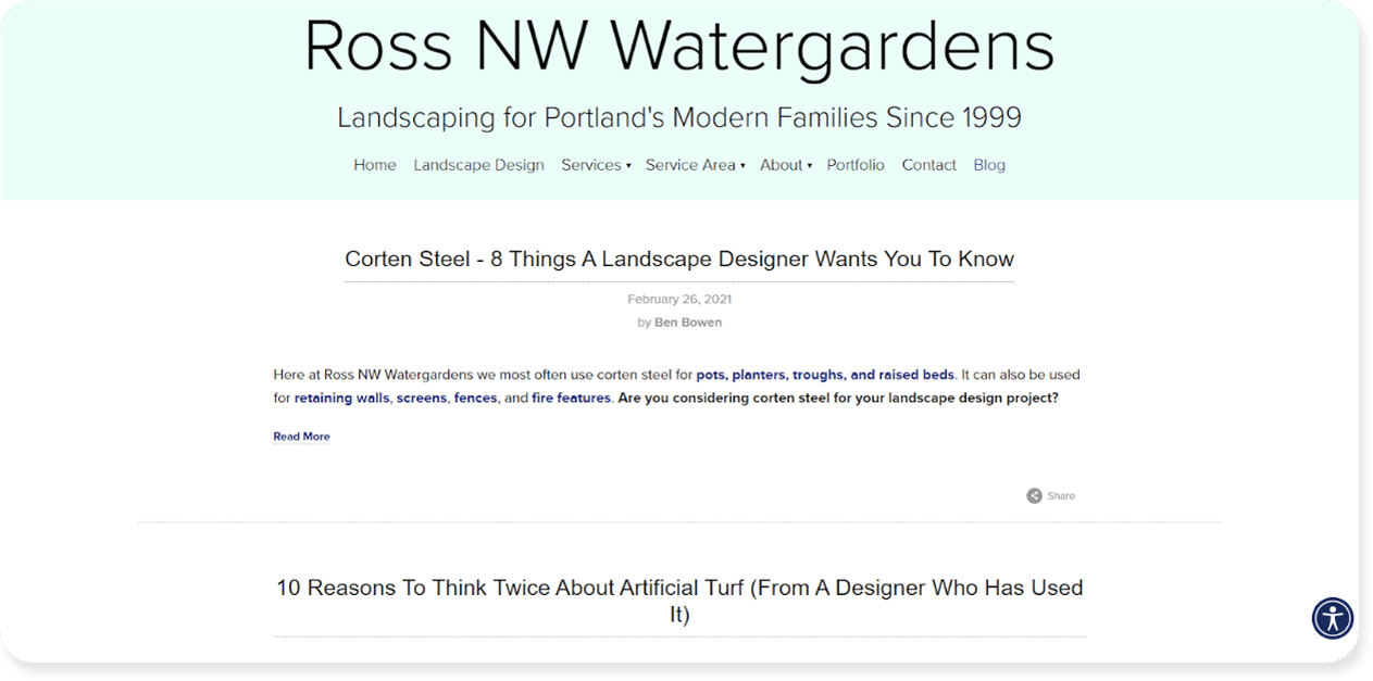 Ross NW Watergardens landscaping blog