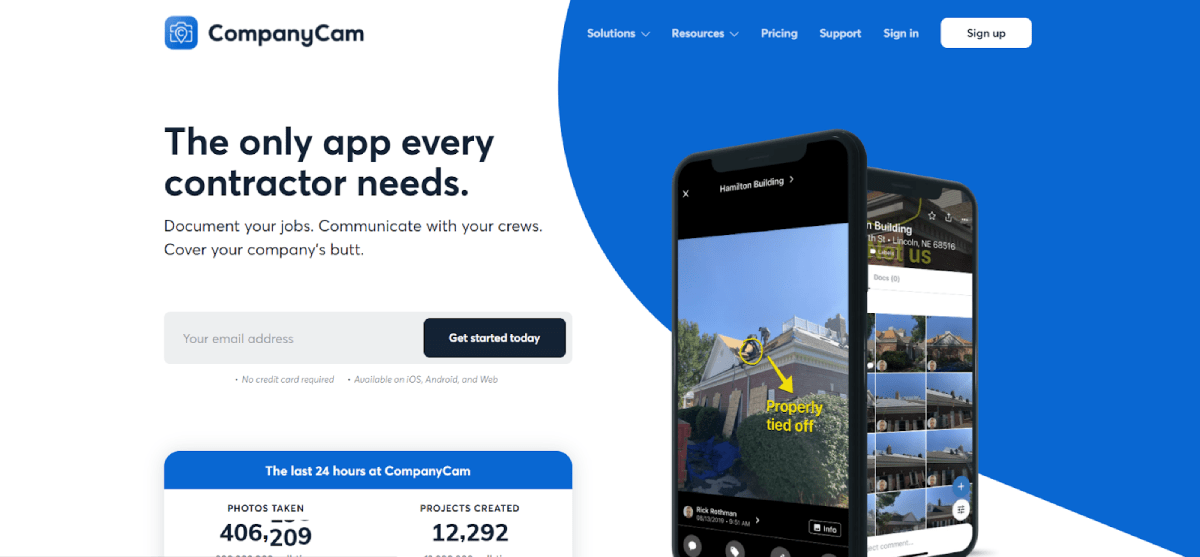 company cam roofing app