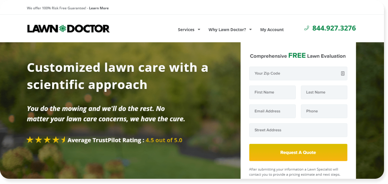 lawn doctor website design