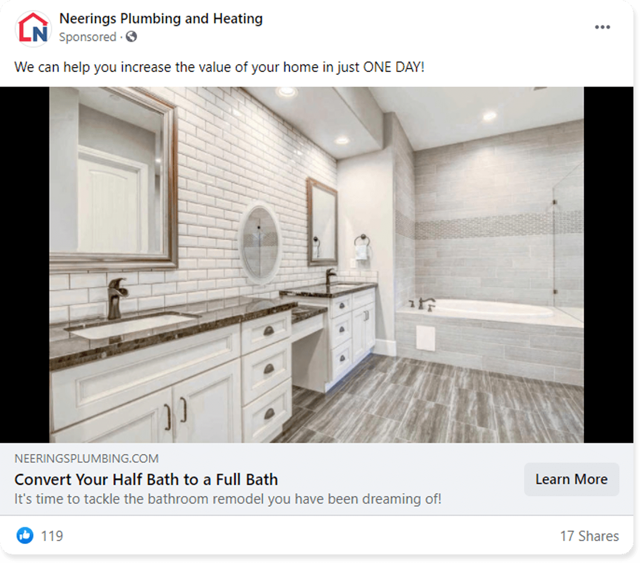 plumbing fb ad example